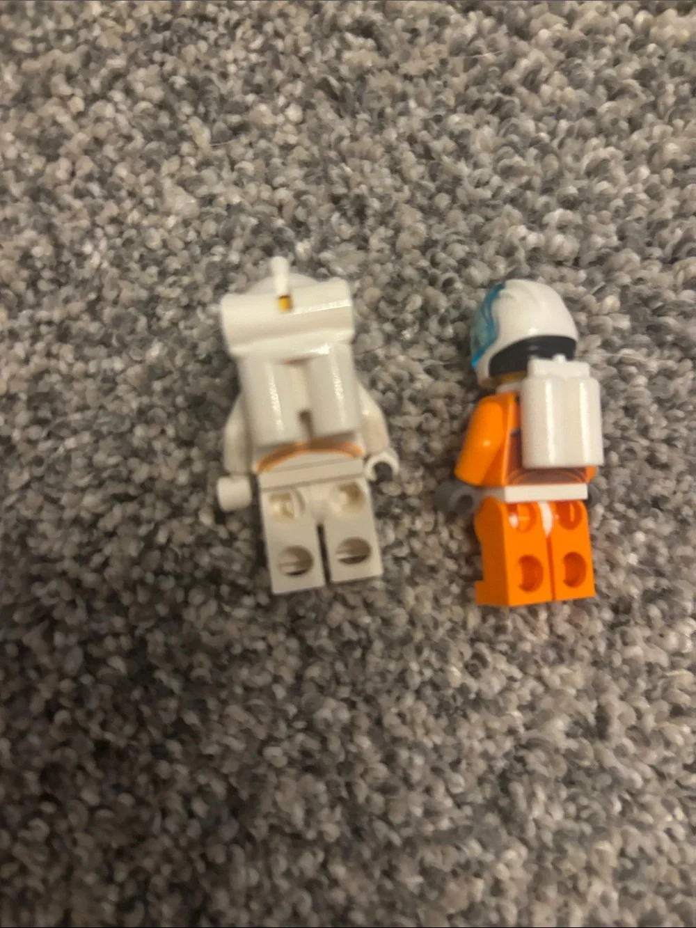 Lego White and Black Space Shuttle with Orange Accent